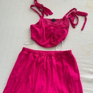 Lulu's Vibrant Pink Two-Piece Set